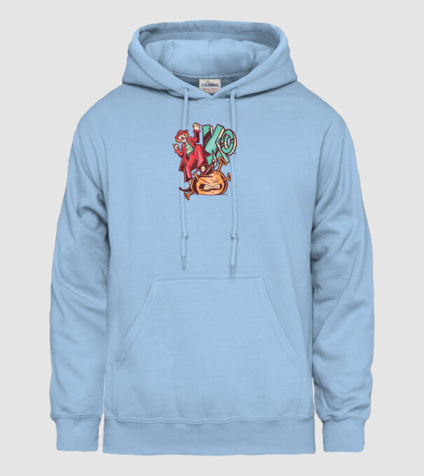 Coronavirus KO model albastru deschis pe tricou