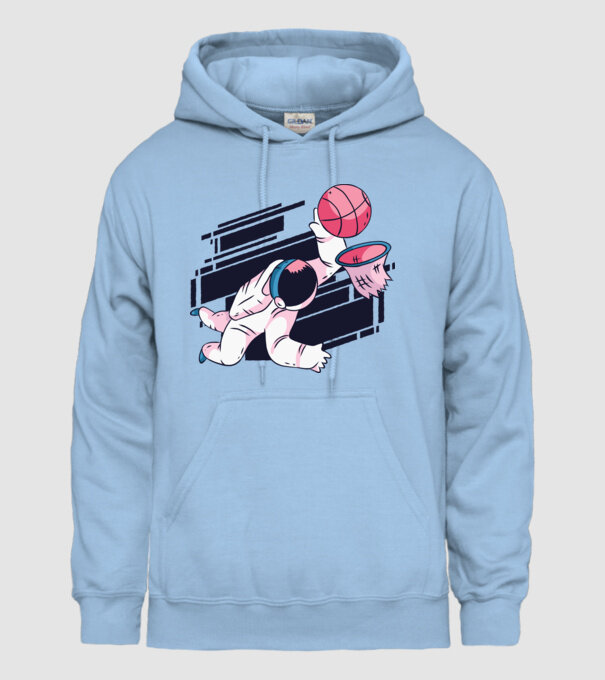 Astronaut Baschetbalist model albastru deschis pe tricou
