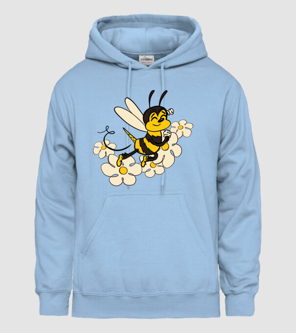 Albină Floare model albastru deschis pe tricou