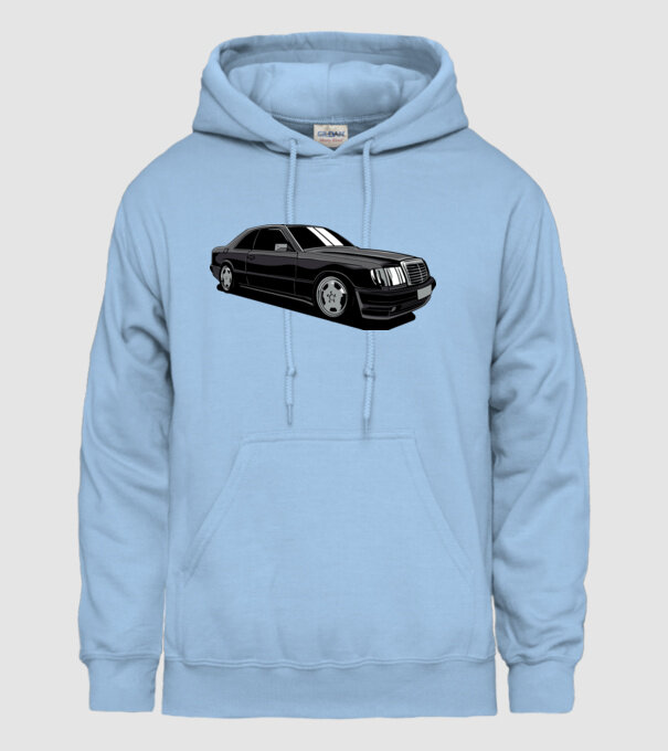 Mercedes model albastru deschis pe tricou