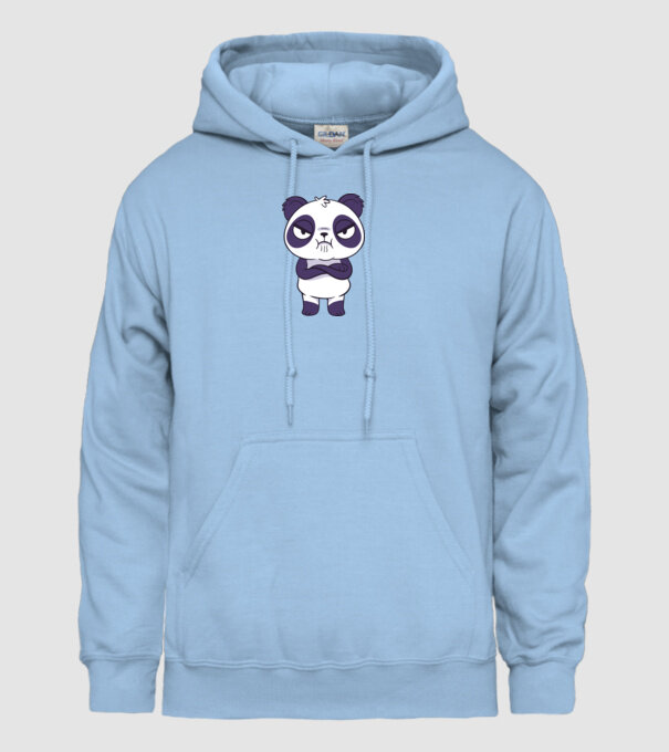 Panda furios model albastru deschis pe tricou