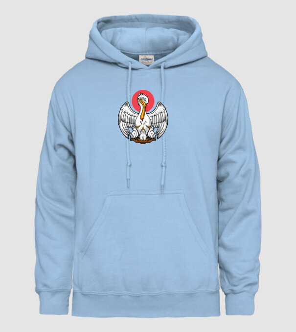 Familie Pelican model albastru deschis pe tricou