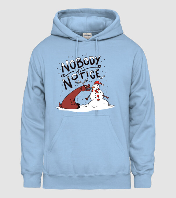 Nimeni nu va observa Om de zăpadă model albastru deschis pe tricou