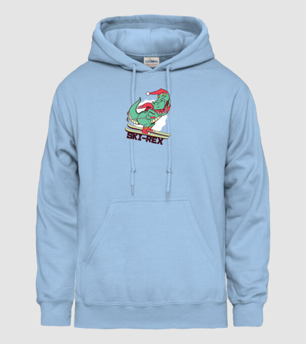 Ski Rex model albastru deschis pe tricou