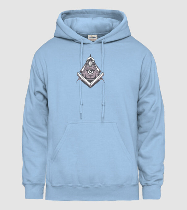 Masoni Illuminati model albastru deschis pe tricou