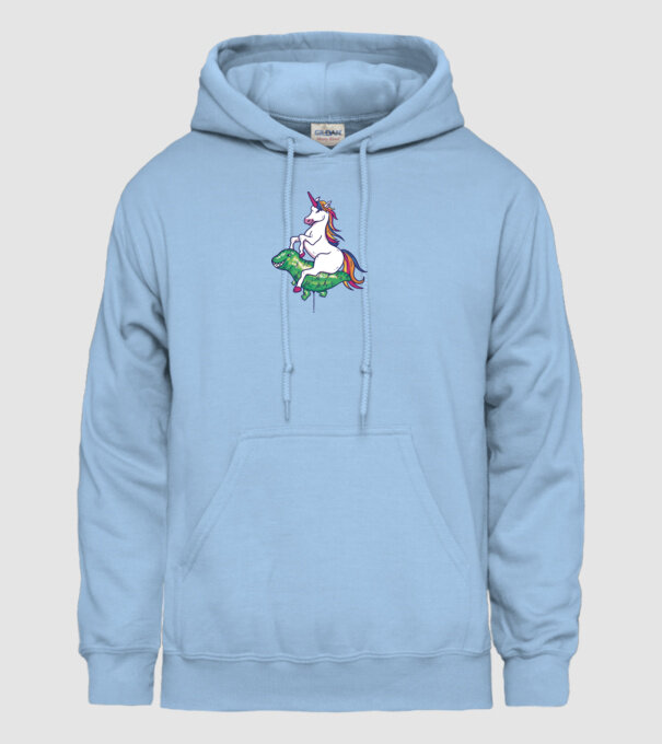 Balon cu Unicorn model albastru deschis pe tricou