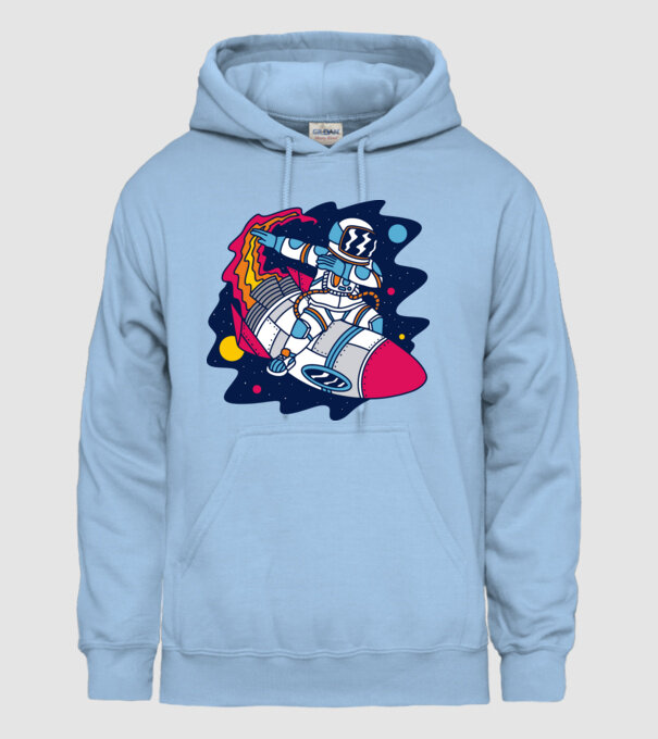 Astronaut DAB model albastru deschis pe tricou