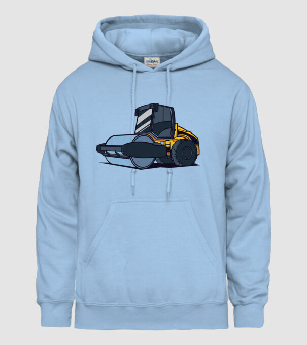 Rulou compresor model albastru deschis pe tricou