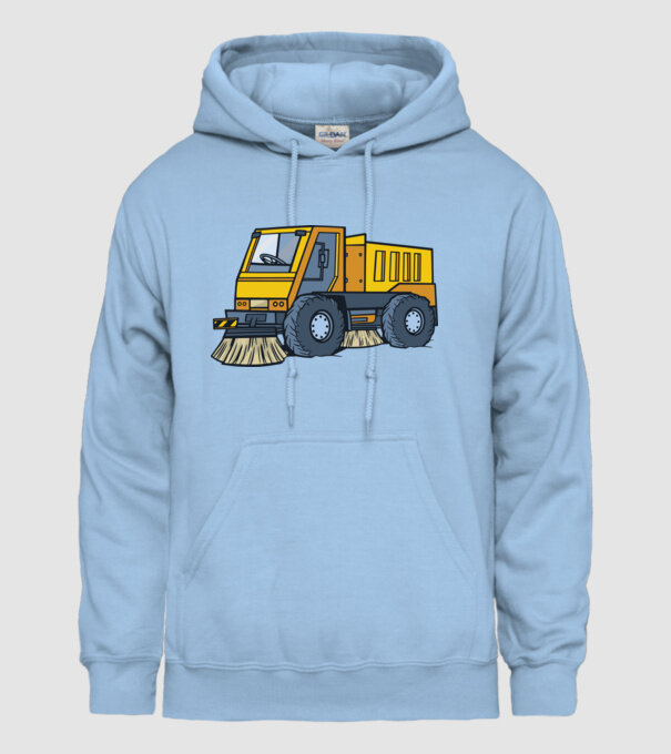 Camion spălare străzi model albastru deschis pe tricou