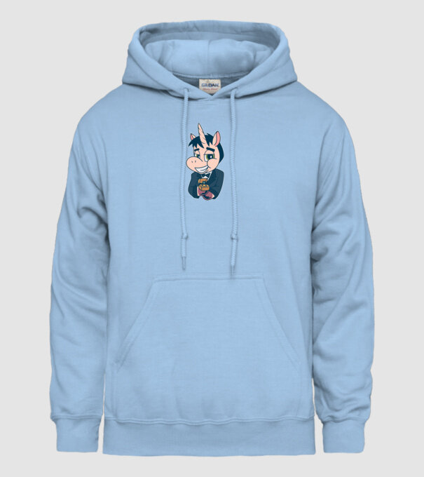 Mire unicorn model albastru deschis pe tricou