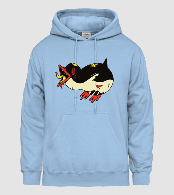 Pinguin Zombie model albastru deschis pe tricou