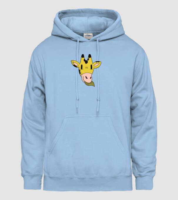 Cap Girafă model albastru deschis pe tricou