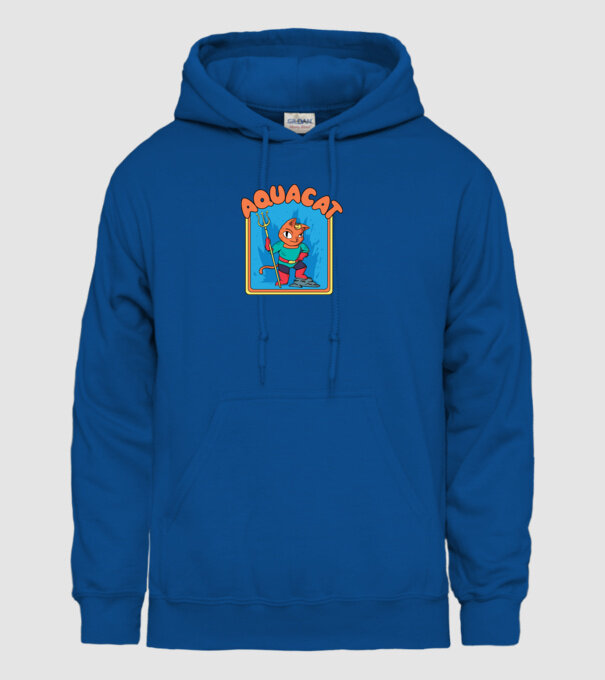 Aquacat model albastru regal pe tricou