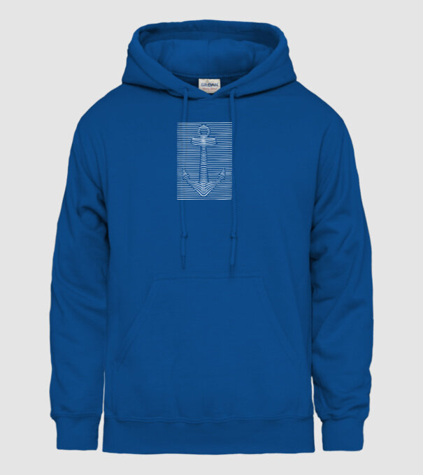 Linii Ancoră model albastru regal pe tricou