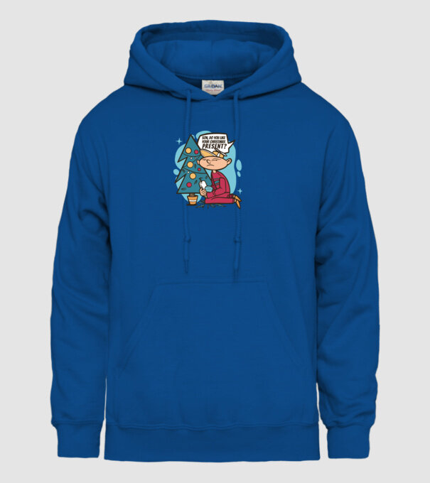 Cadouri de Crăciun model albastru regal pe tricou