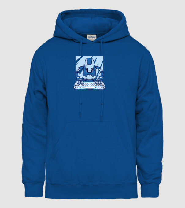Automatizare robot model albastru regal pe tricou