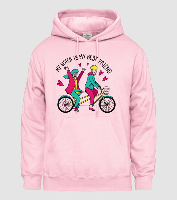 Sora mea este cea mai bună prietenă model roz deschis pe tricou