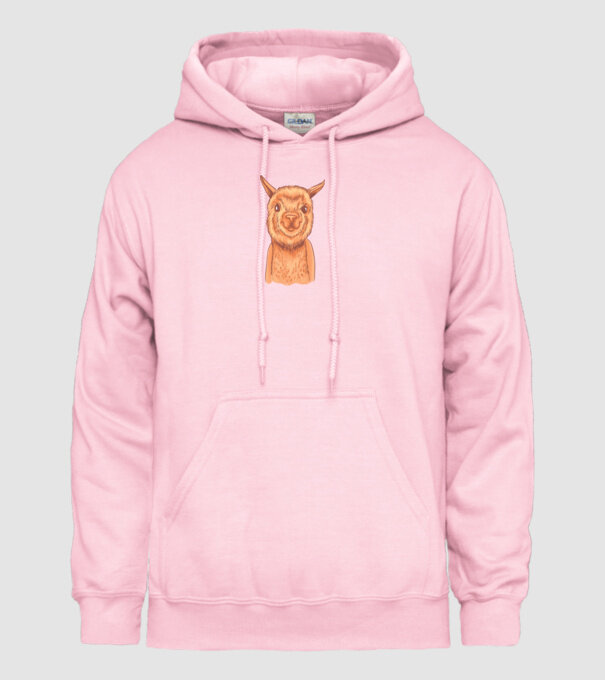 Cap de Alpaca model roz deschis pe tricou