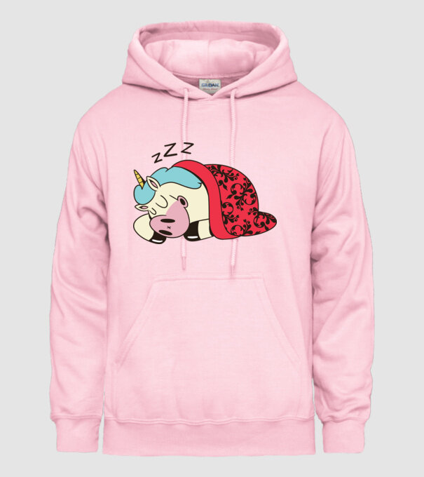 Unicorn adormit model roz deschis pe tricou