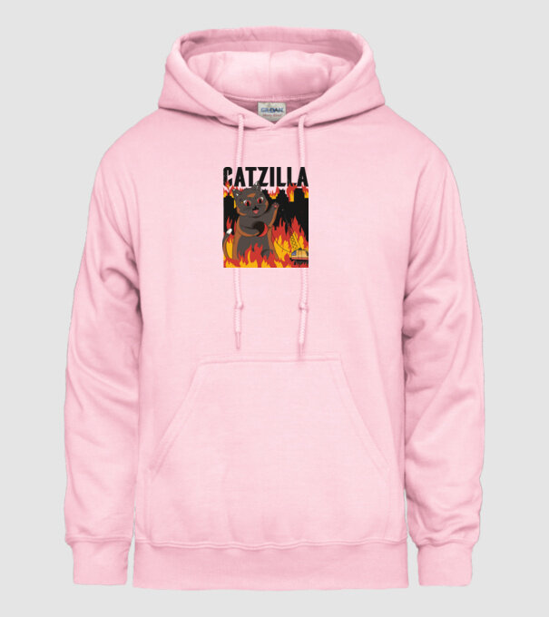 Anime Catzilla model roz deschis pe tricou