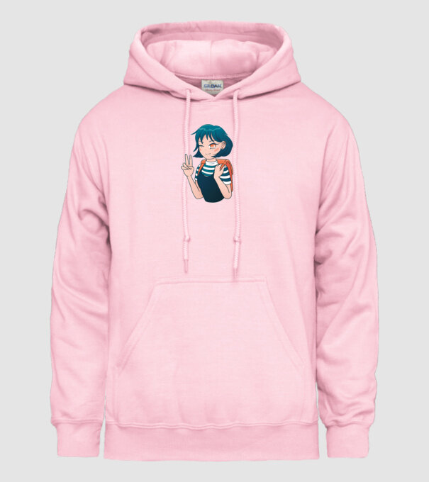 Anime fată model roz deschis pe tricou
