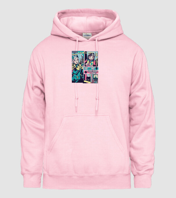 Anime Vaporwave benzi desenate model roz deschis pe tricou