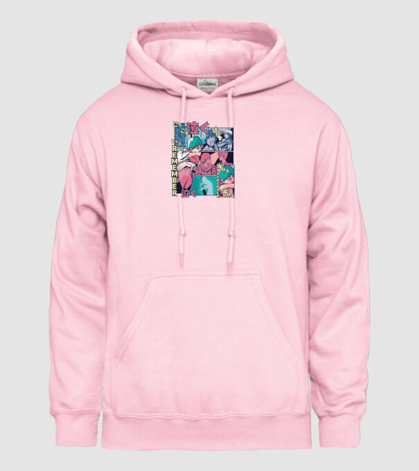 Anime Vaporwave benzi desenate model roz deschis pe tricou