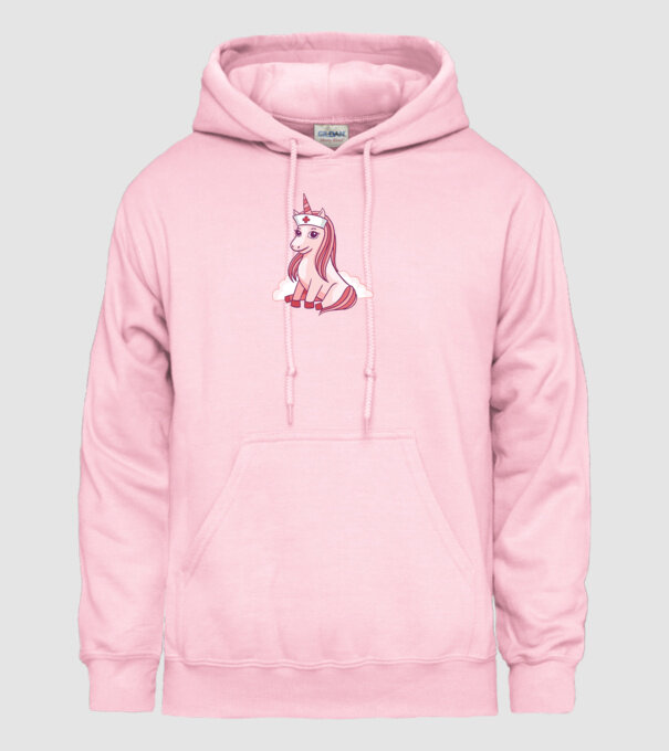 Îngrijitor unicorn model roz deschis pe tricou