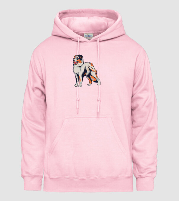 Câine ciobănesc Australian model roz deschis pe tricou