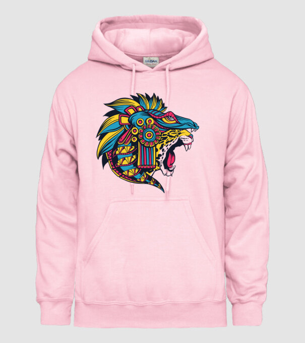 Aztec Jaguar model roz deschis pe tricou
