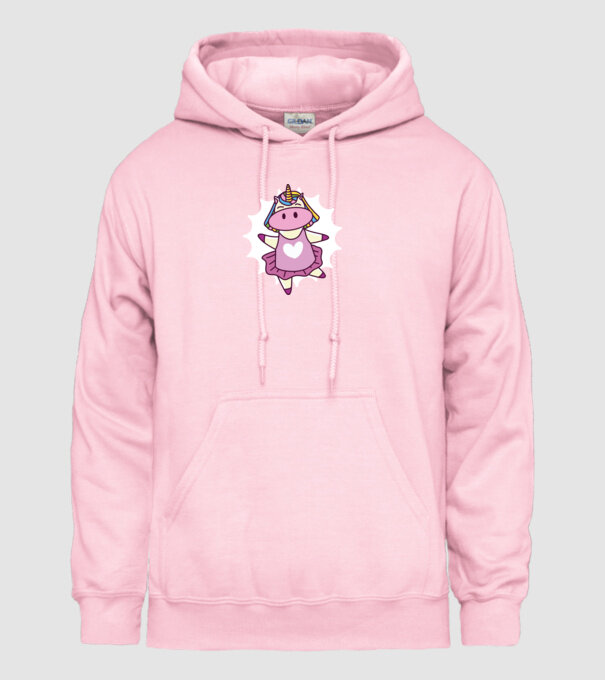 Unicorn dansator de balet model roz deschis pe tricou