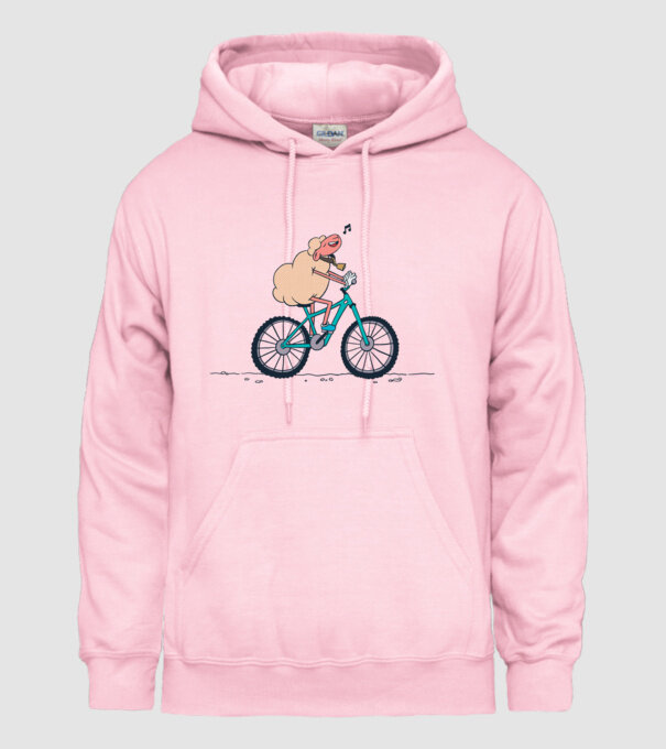 Miel cu bicicletă model roz deschis pe tricou