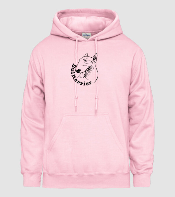 Bull Terrier model roz deschis pe tricou