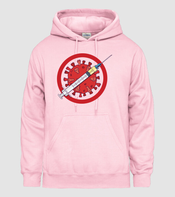 Vaccin virus (?) model roz deschis pe tricou