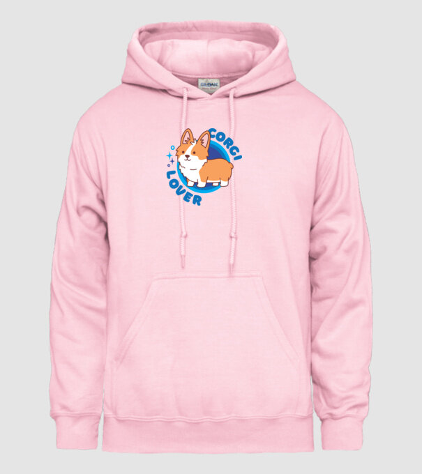 Corgi Lover model roz deschis pe tricou