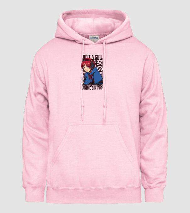 Doar o fată căreia îi place Anime și K-Pop model roz deschis pe tricou