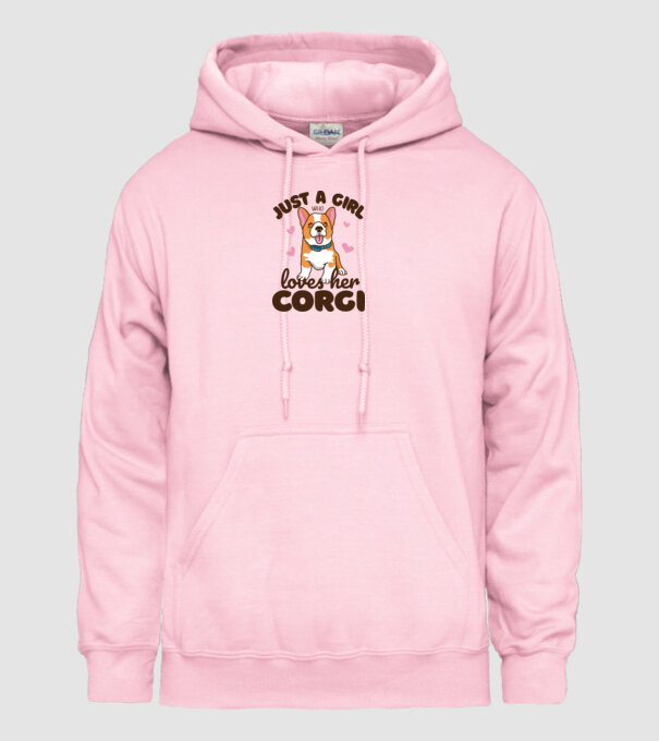 Doar o fată care iubește Corgiul său model roz deschis pe tricou