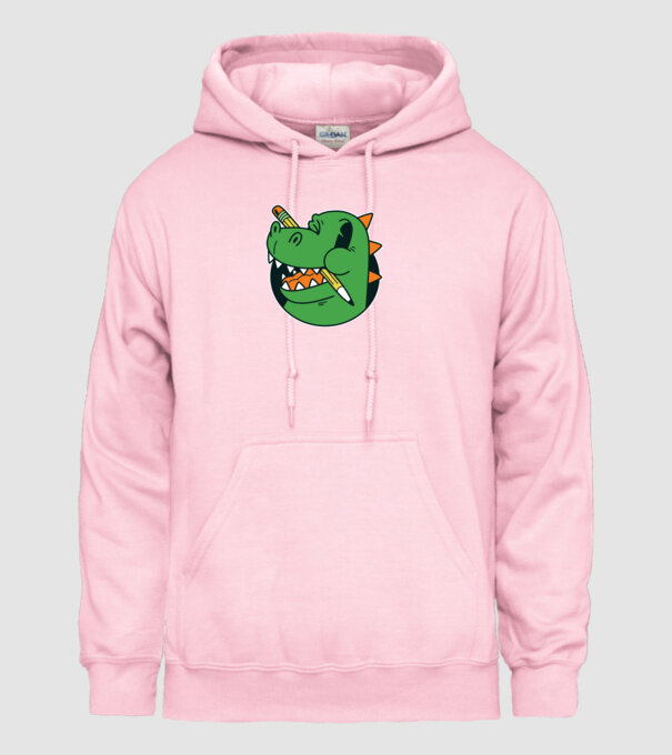 Elev Dinozaur drăguț model roz deschis pe tricou