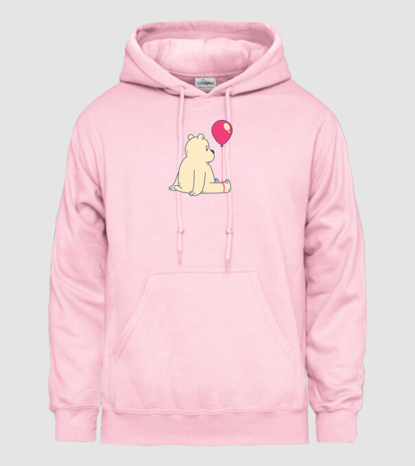 Teddy Drăguț cu Balon model roz deschis pe tricou