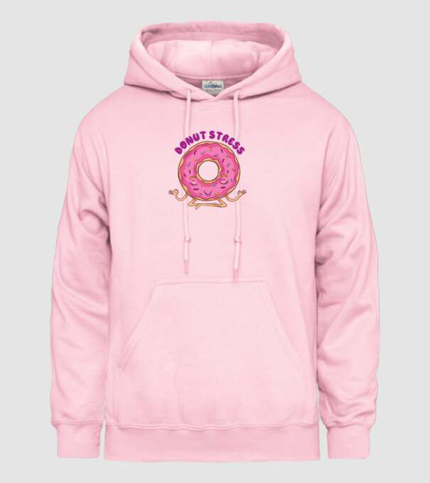 Donut Stress Gogoașă model roz deschis pe tricou