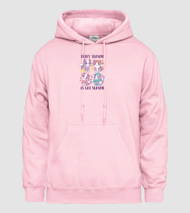 Every Season is Cat Season model roz deschis pe tricou