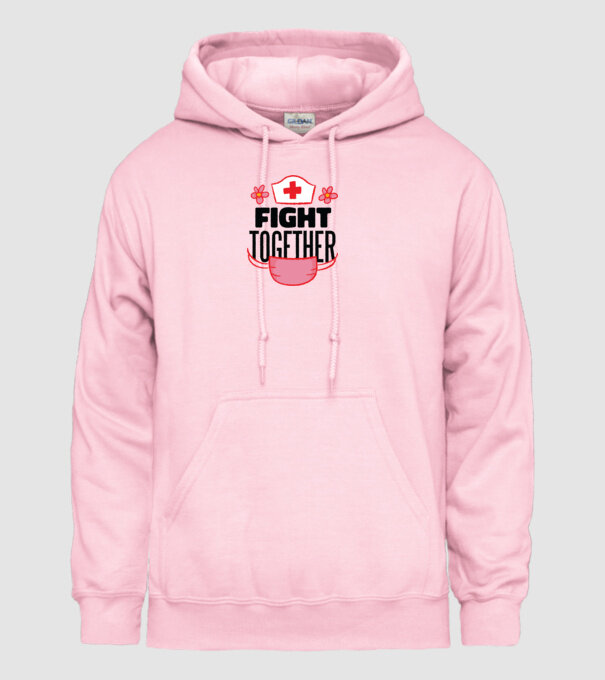 Fight together Asistentă medicală model roz deschis pe tricou