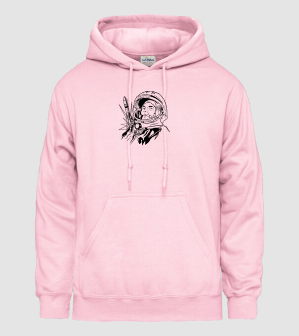 Astronautul Gagarin model roz deschis pe tricou