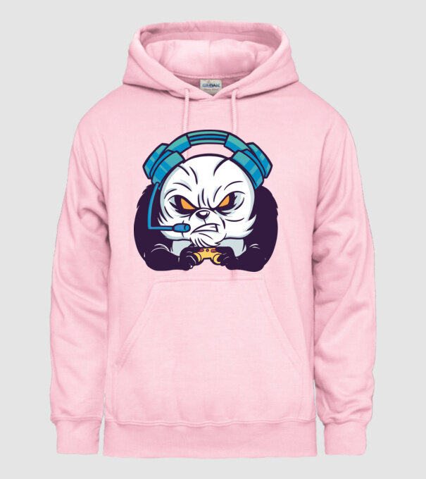 Gamer Panda model roz deschis pe tricou