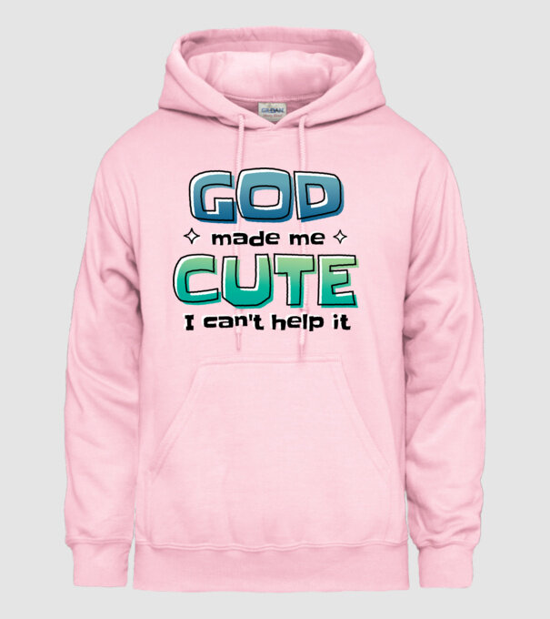 God made me cute model roz deschis pe tricou