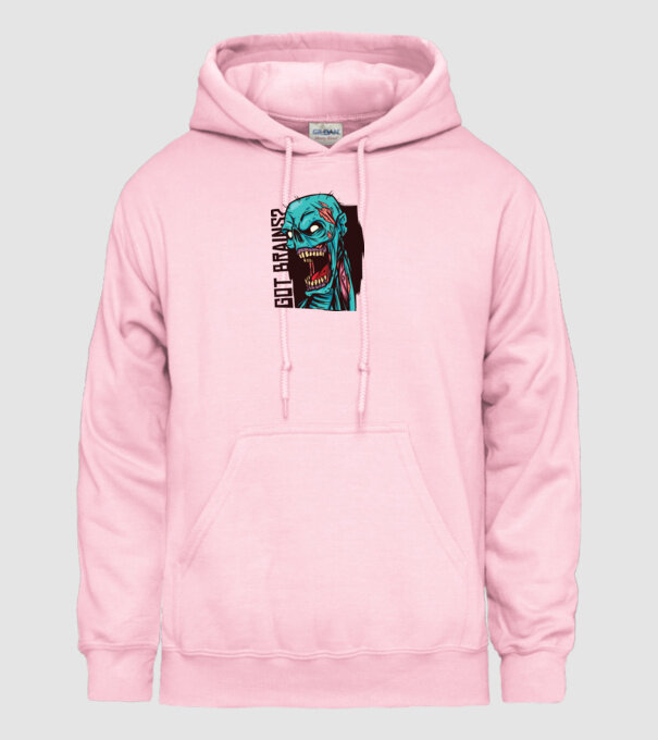 Got Brains? Cap Zombie model roz deschis pe tricou