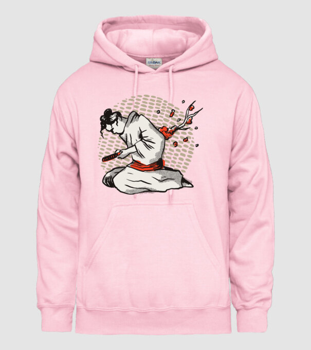 Samurai Harakiri model roz deschis pe tricou