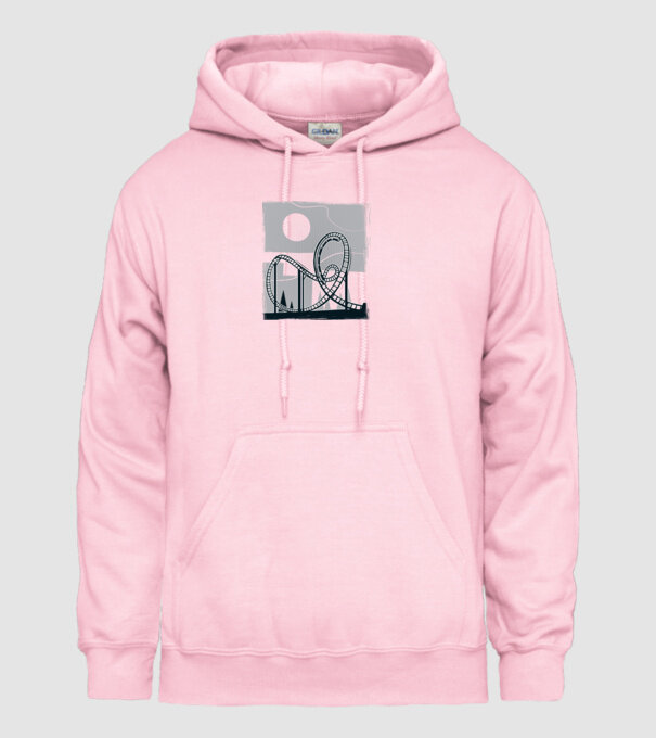 Roller coaster model roz deschis pe tricou