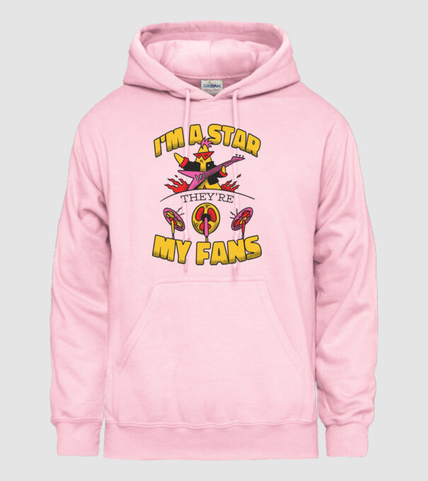 'I''m a Star, They''re my Fans' model roz deschis pe tricou