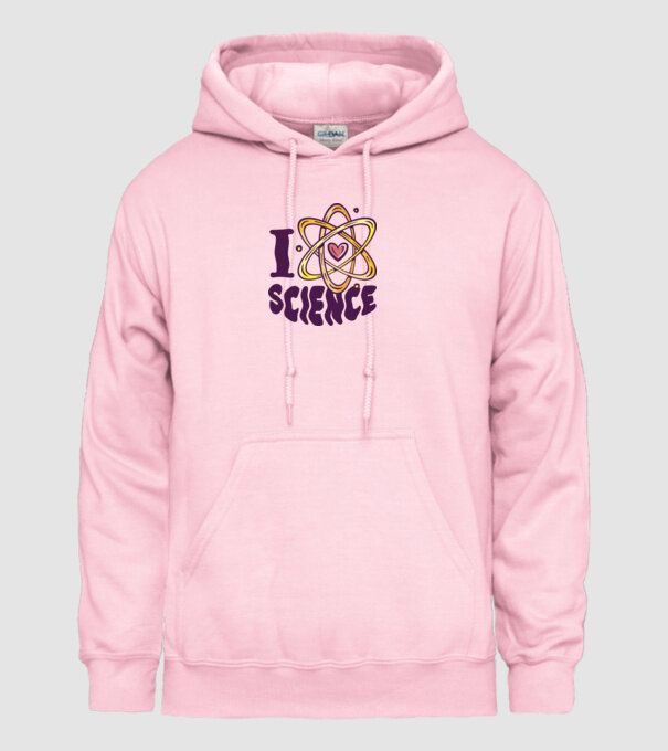 I Love Science știință model roz deschis pe tricou